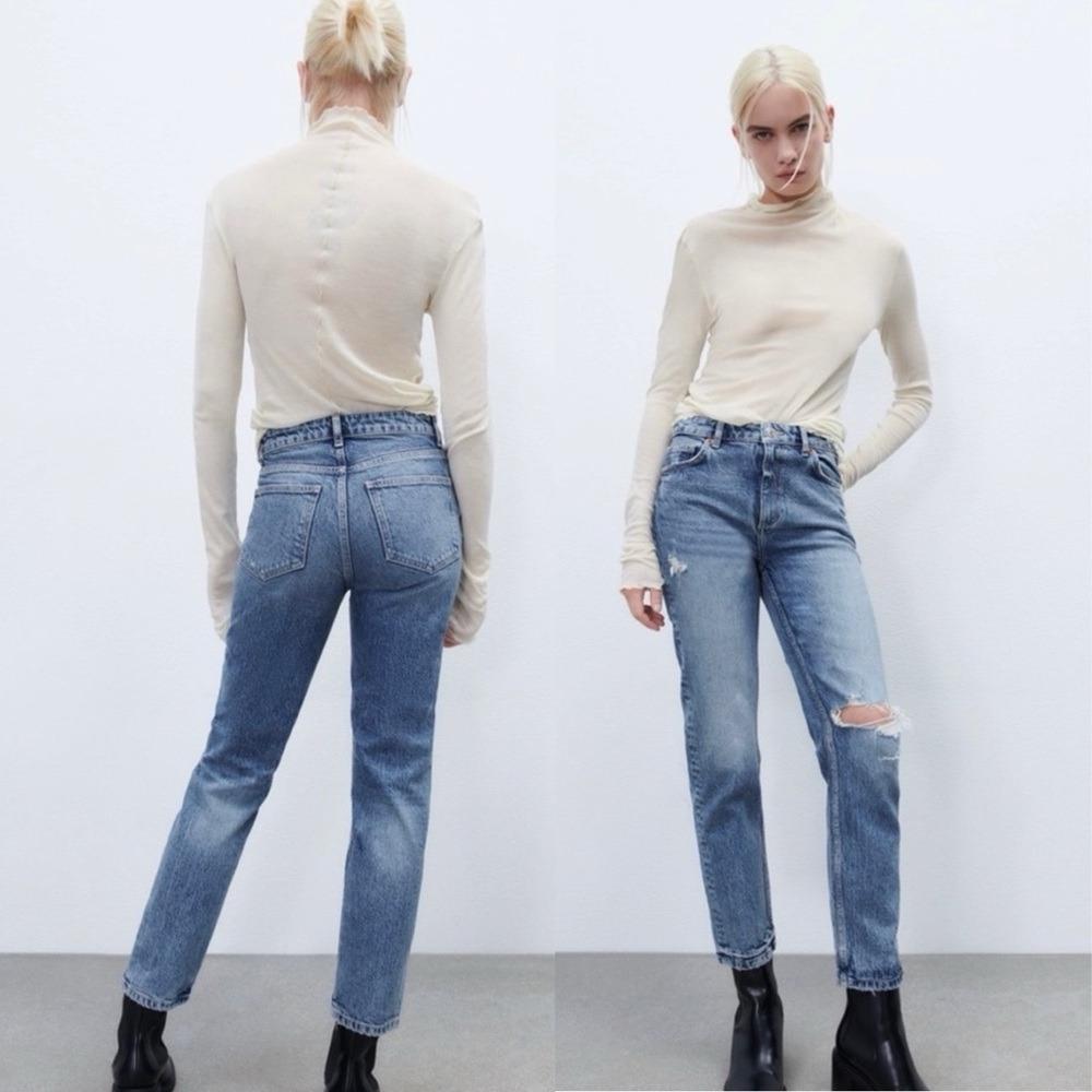 Zara 90’s High Rise Ankle Length Jeans Size 8